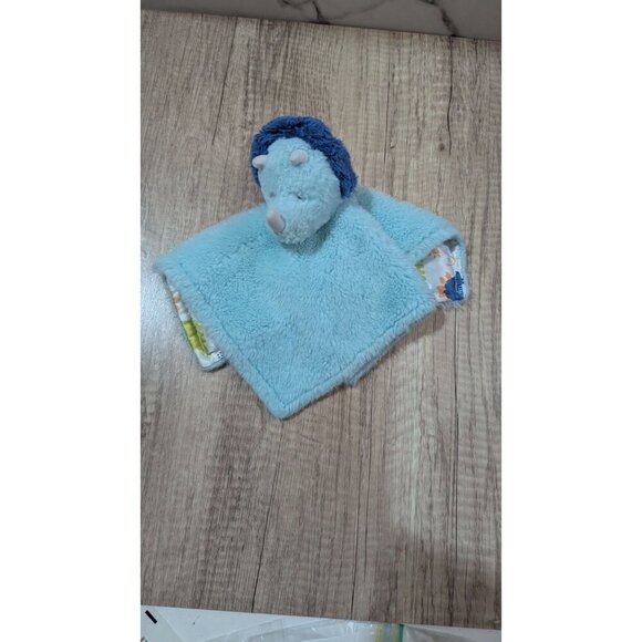 Parents Choice Blue Dinosaur Security Blanket Lovey Satin Bottom 12" - Picture 6 of 7